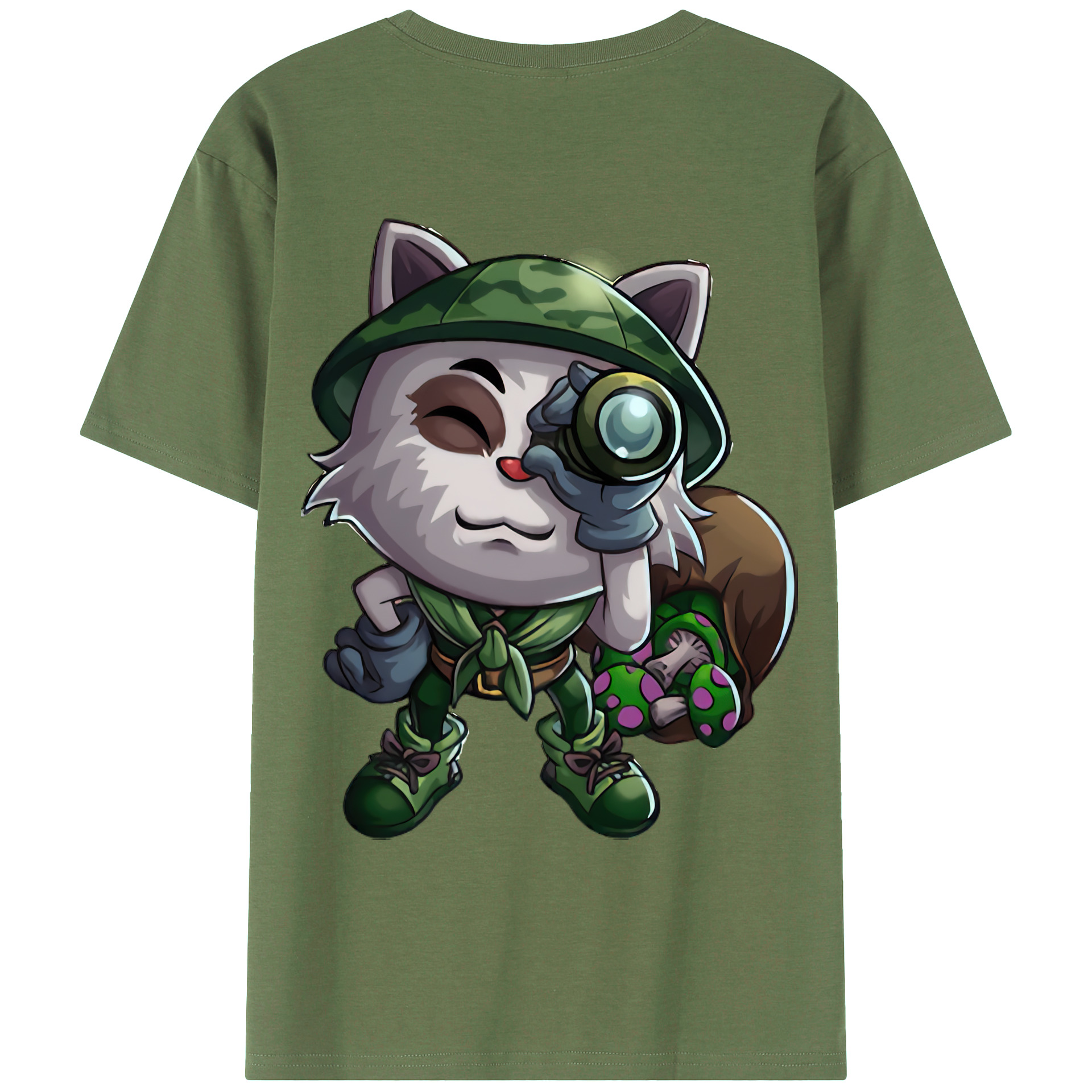 （画像用） リーグ・オブ・レジェンド League of Legends LOL 綿100％ メンズ半袖Tシャツ（バックプリント） 通気性